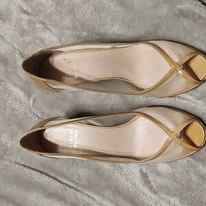 Stuart Weitzman Nude Peeptoe Heel size 6.5